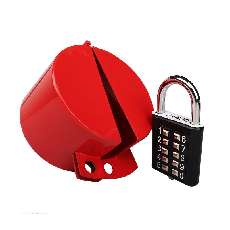 TEMEILI Outdoor Faucet Lock System -Gate Valve Lockout Device -Prevent Water Theft by Cover and Code Lock,Stop Unauthorized Water use and Vandalism,Water Spigot Cover (red Password Lock) - Image 4